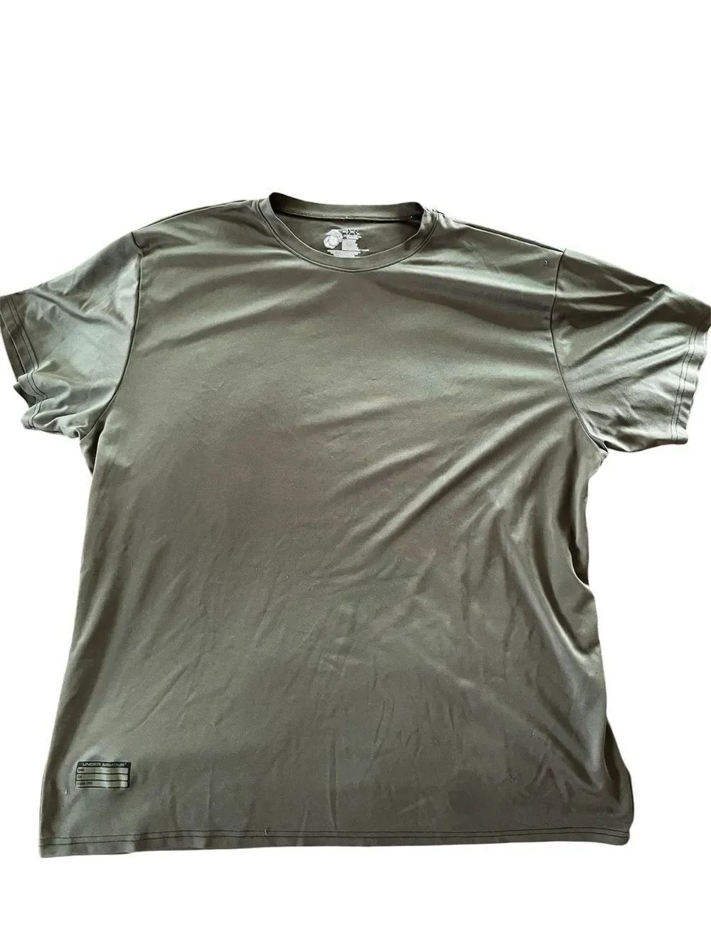 Under Armour Men’s Short Sleeve Crew Work Out Tee in Olive Size 3XL